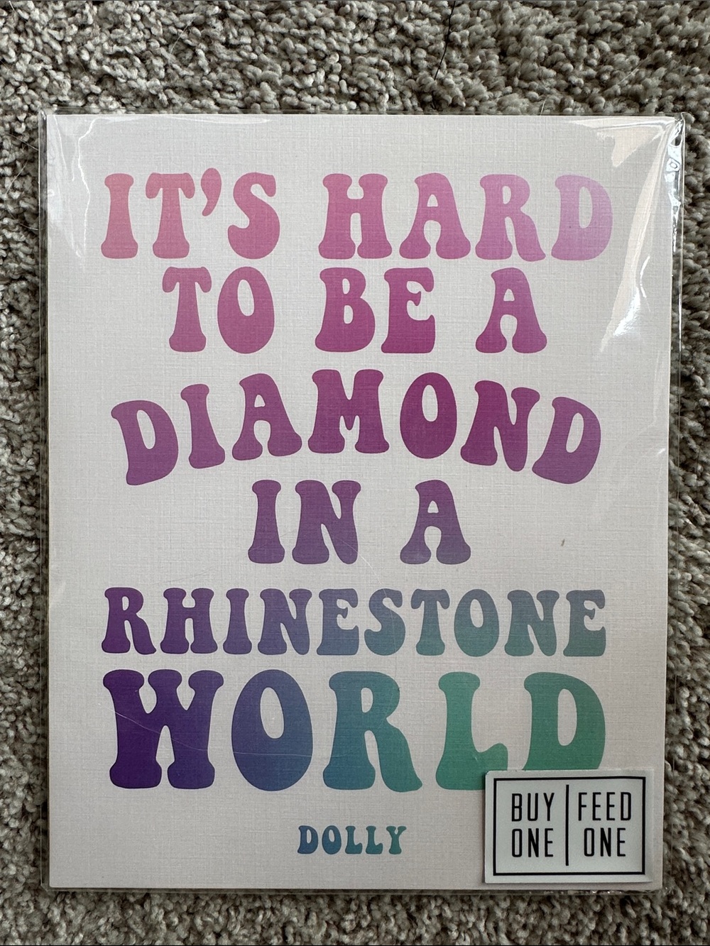 Wall decor NWT Dolly Parton quote poster. Still in package